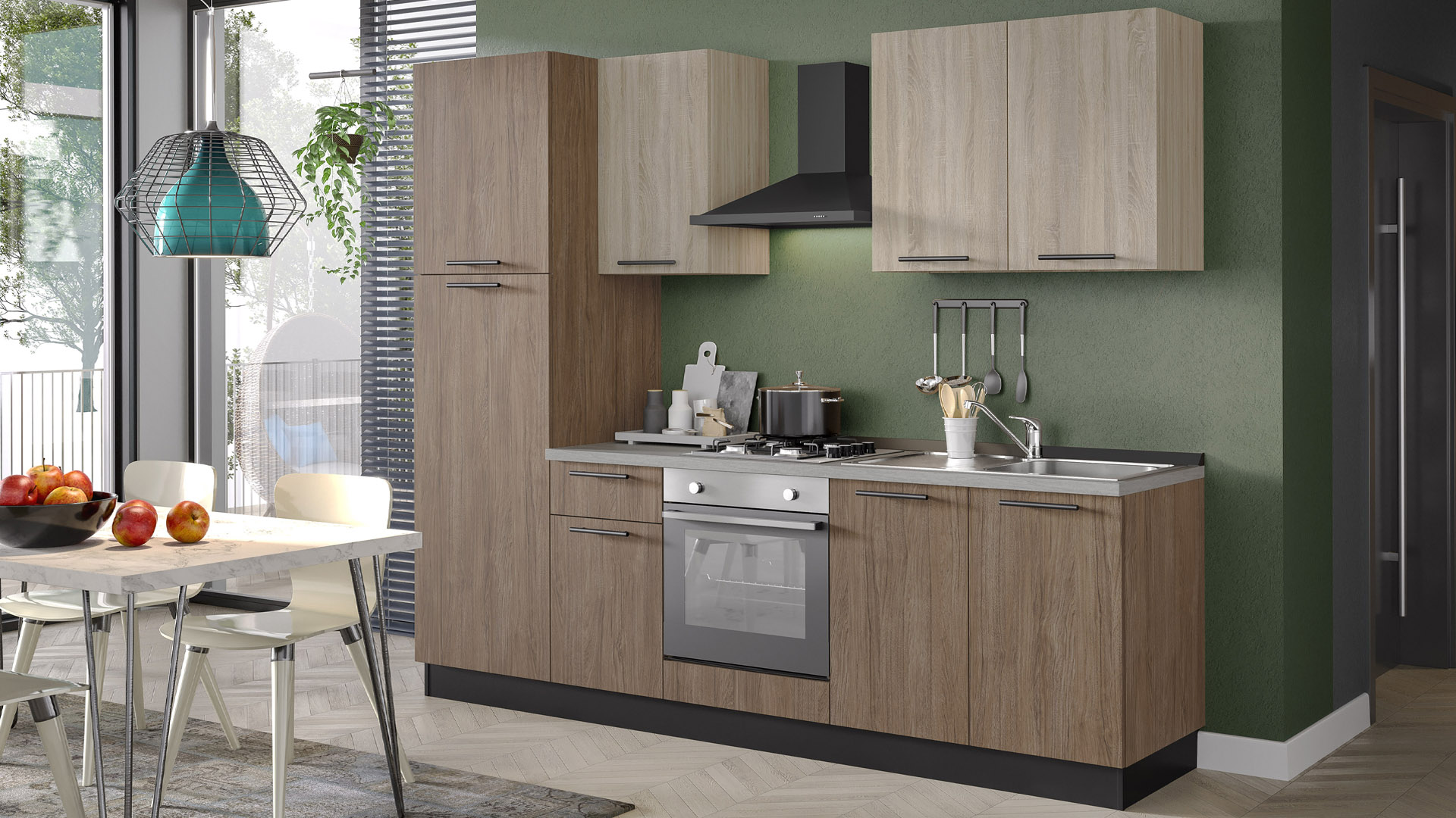 2166miral255sxncsn Cucina MIRAL da cm 255 - immagine 1
